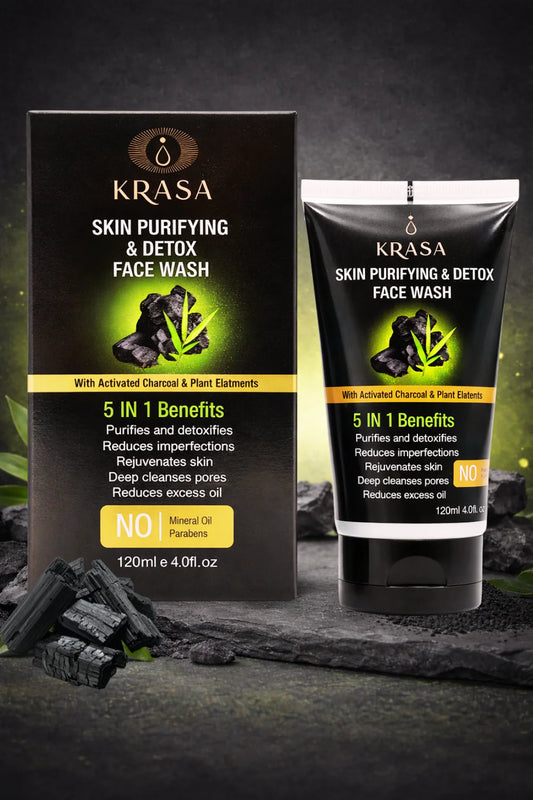 Krasa Charcoal Facewash – Deep Clean, Clear & Oil-Free Skin