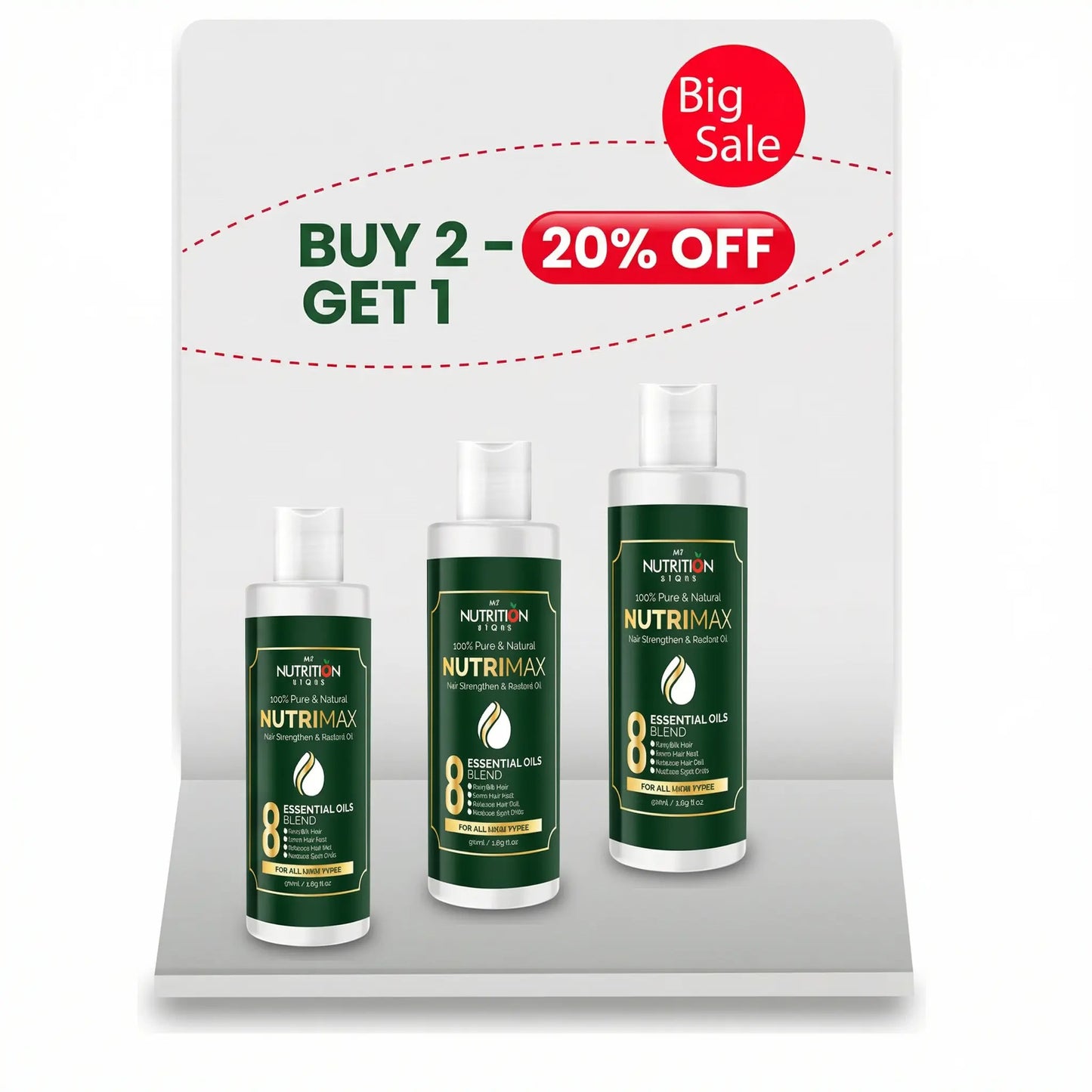 Buy 2 NutriMax Oil (50ml) & Get 1 NutriMax 20% Off
