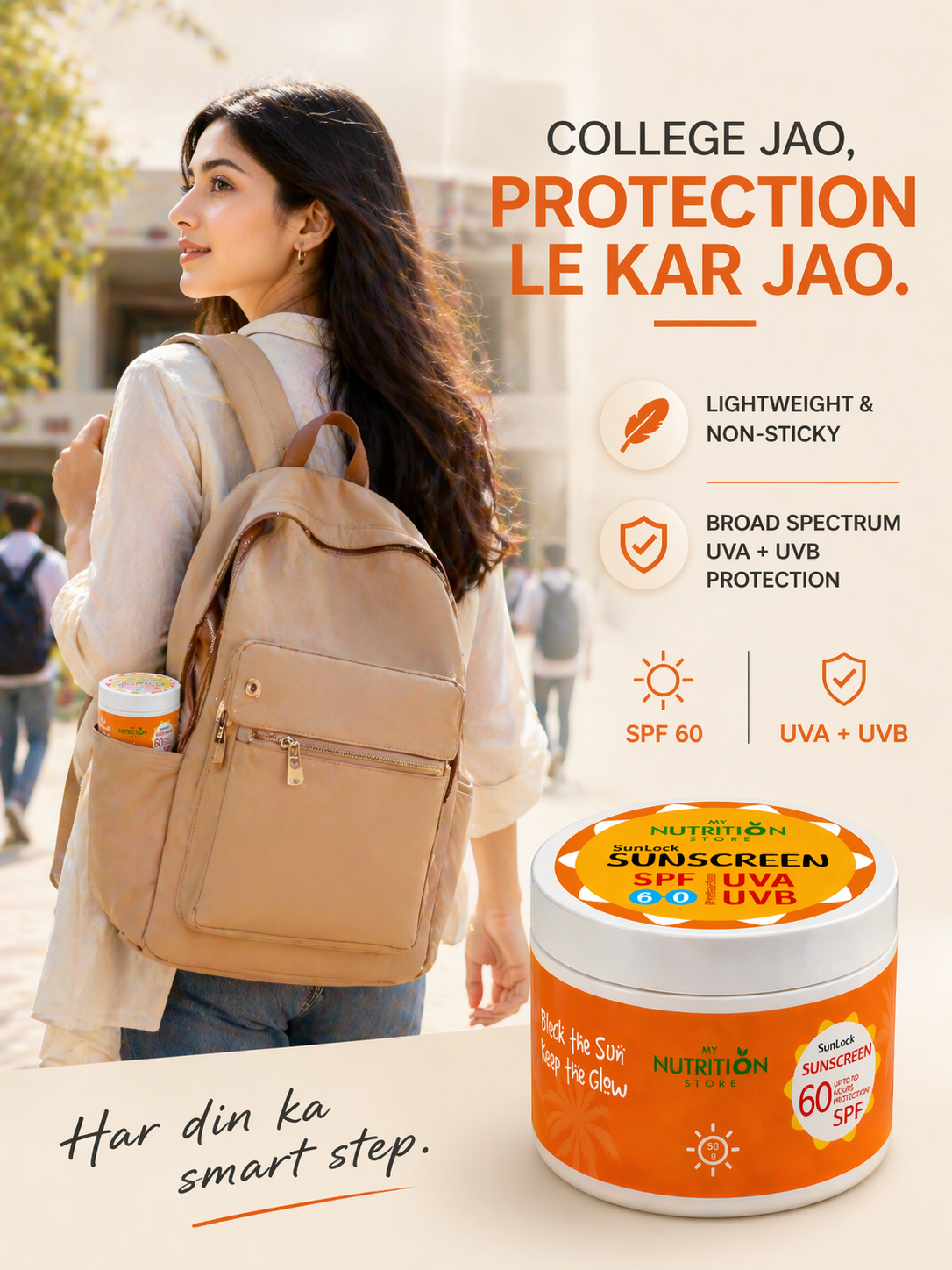 SunLock SPF 60 Sunscreen – UVA/UVB Protection