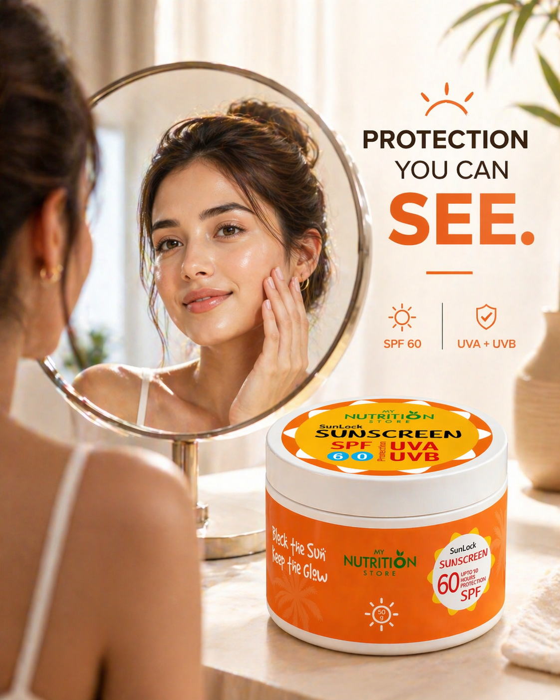 SunLock SPF 60 Sunscreen – UVA/UVB Protection