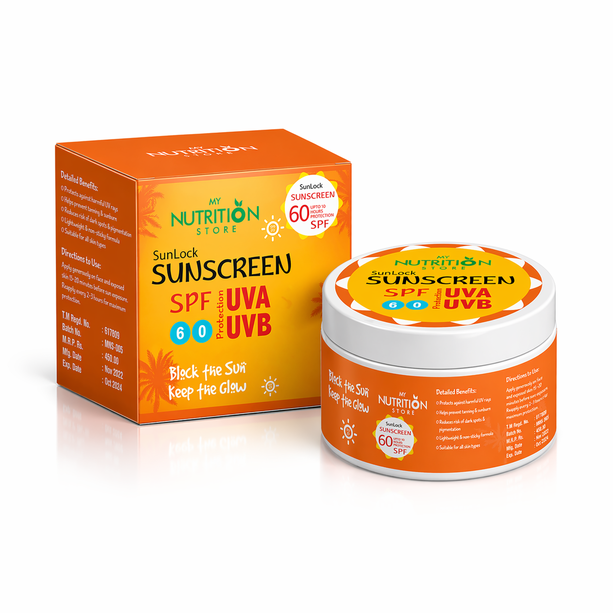 SunLock SPF 60 Sunscreen – UVA/UVB Protection